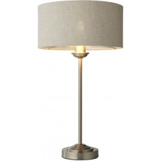 Highclere 3 Table Lamp Chrome/Natural