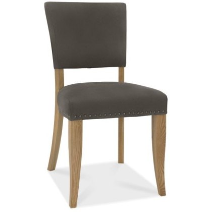 Portland Rustic Oak Dark Grey Upholstered Chair Portland Rustic Oak Dark Grey Upholstered Chair