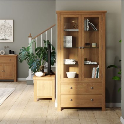 Dallow Oak Glazed Display Cabinet Dallow Oak Glazed Display Cabinet