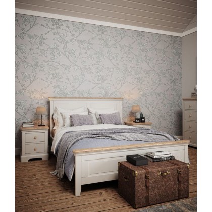 Lingwood Painted Grey Mist High Foot End Bed Lingwood Painted Grey Mist High Foot End Bed