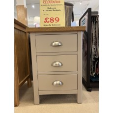 Rebecca 3 Drawer Bedside Table (SRP £130 NOW £89)