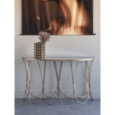 Deco Champagne Scallop Console Table