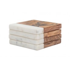 Stag Coasters White Marble