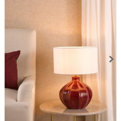 Amrita Ceramic Red Table Lamp