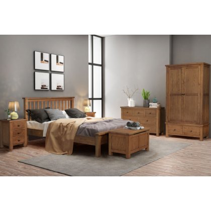 Dallow Rustic All Hanging Double Wardrobe Dallow Rustic All Hanging Double Wardrobe