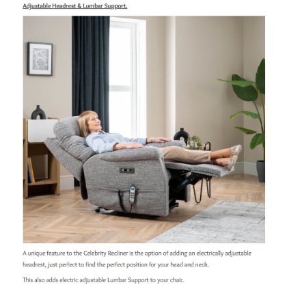 Celebrity Canterbury Electric Recliner Celebrity Canterbury Electric Recliner