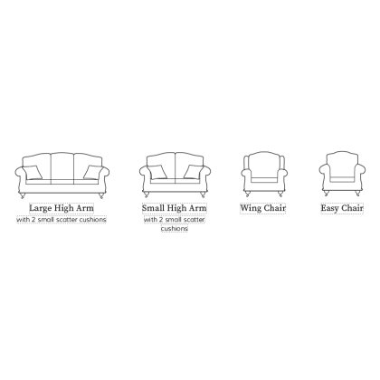 Wentworth 2 Seater High Arm Sofa Wentworth 2 Seater High Arm Sofa