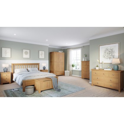 Dallow Oak Triple Wardrobe with 3 Drawers Dallow Oak Triple Wardrobe with 3 Drawers