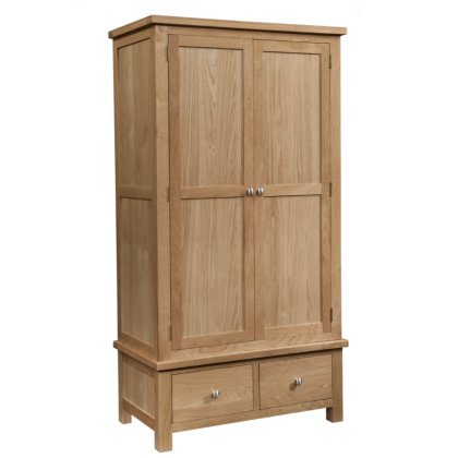 Dallow Oak Double Wardrobe with 2 Drawers Dallow Oak Double Wardrobe with 2 Drawers