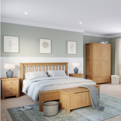 Dallow Oak 3 Drawer Bedside Dallow Oak 3 Drawer Bedside
