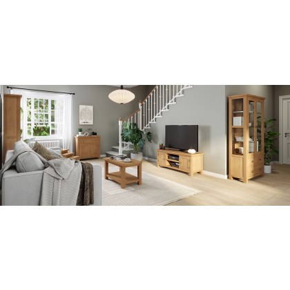 Dallow Oak Corner TV Unit Dallow Oak Corner TV Unit