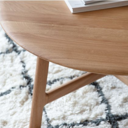 Madrid Round Coffee Table - Oak Madrid Round Coffee Table - Oak