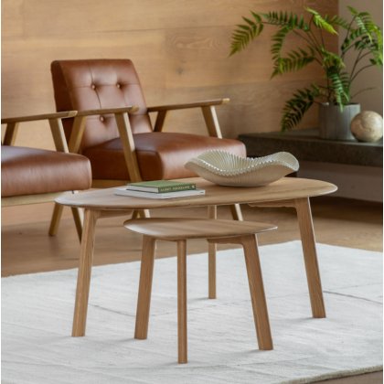 Madrid Coffee Table Nest - Oak Madrid Coffee Table Nest - Oak