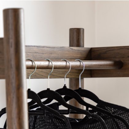 Hatfield Open Wardrobe - Smoked Oak Hatfield Open Wardrobe - Smoked Oak