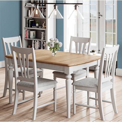 Lingwood Painted Grey Mist Medium Extending Dining Table Lingwood Painted Grey Mist Medium Extending Dining Table