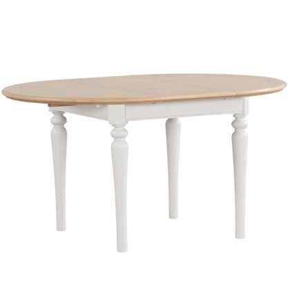 Lingwood Painted Grey Mist Round Extending Dining Table 110-150 Lingwood Painted Grey Mist Round Extending Dining Table 110-150