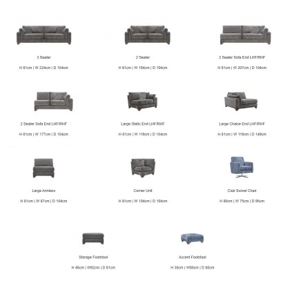 Cornelius Modular/Corner Sofa Compartments Cornelius Modular/Corner Sofa Compartments