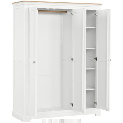 Lingwood Painted White Triple Wardrobe Lingwood Painted White Triple Wardrobe