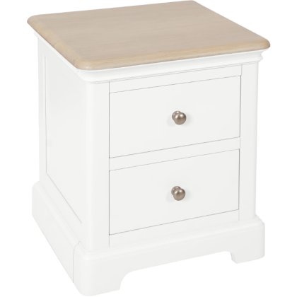 Lingwood Painted White 2 Drawer Bedside Lingwood Painted White 2 Drawer Bedside