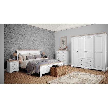 Lingwood Painted White 3 Drawer Bedside Lingwood Painted White 3 Drawer Bedside