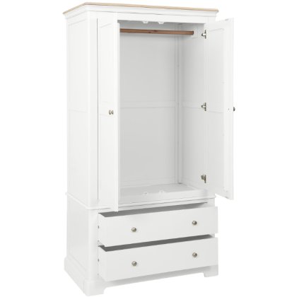 Lingwood Painted White Double Wardrobe with 2 Drawers Lingwood Painted White Double Wardrobe with 2 Drawers