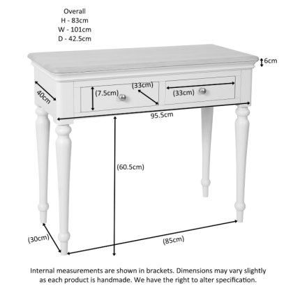 Lingwood Painted White Dressing Table Lingwood Painted White Dressing Table