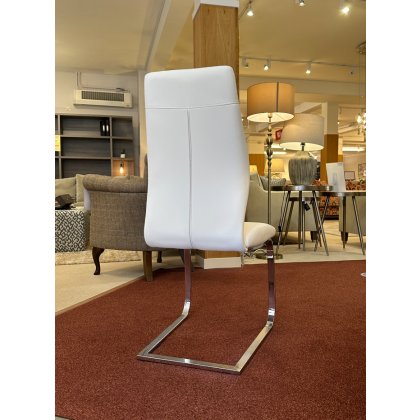 Vida Dining Chair White PU (SRP: £140 / Now £49) Vida Dining Chair White PU (SRP: £140 / Now £49)