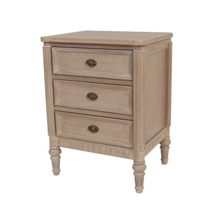 Willow 3 Drawer Bedside – Timber Wash Willow 3 Drawer Bedside – Timber Wash