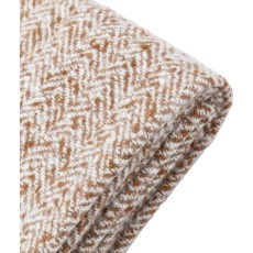 Herringbone Faux Mohair Throw Tan