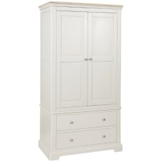 Lingwood Painted Grey Mist 2 Drawer Gents Double Wardrobe Lingwood Painted Grey Mist 2 Drawer Gents Double Wardrobe