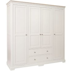 Lingwood Painted Grey Mist 4 Door 2 Drawer Wardrobe Lingwood Painted Grey Mist 4 Door 2 Drawer Wardrobe