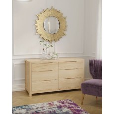 Stockholm Wide 6 Drawer Chest