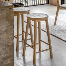 Hatfield Dining Stool - Natural Oak