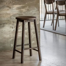 Hatfield Dining Stool - Smoked Oak