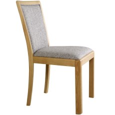 Stockholm Low Back Dining Chair in Grey Fabric