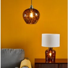 Leandra Tortoiseshell Glass Table Lamp