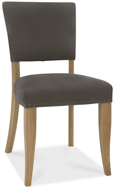 Portland Rustic Oak Dark Grey Upholstered Chair Portland Rustic Oak Dark Grey Upholstered Chair