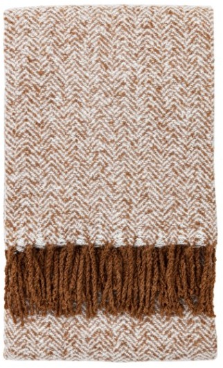 Herringbone Faux Mohair Throw Tan Herringbone Faux Mohair Throw Tan