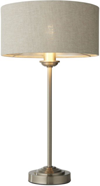 Highclere 3 Table Lamp Chrome/Natural Highclere 3 Table Lamp Chrome/Natural