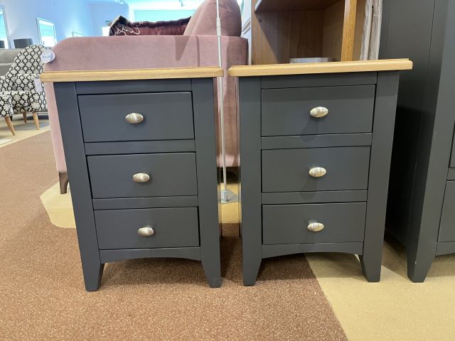 Gatsby 3 Drawer Bedside Tables x2 (SRP £130 each NOW £89 each)