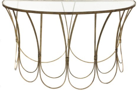 Deco Champagne Scallop Console Table Deco Champagne Scallop Console Table