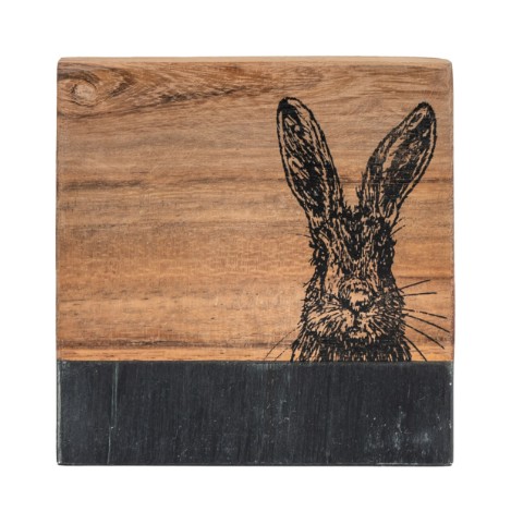 Hare Coasters Black Marble