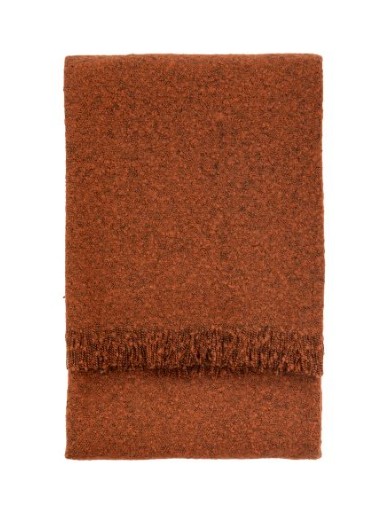 Boucle Style Throw Rust