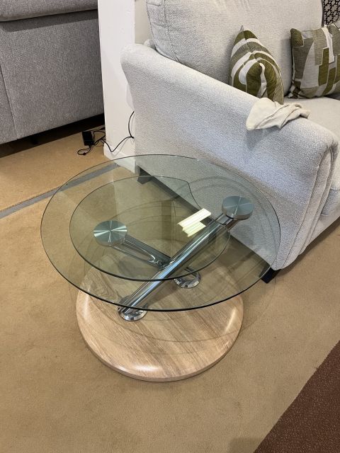 Boston Glass Coffee Table Swivel (SRP £299 NOW £99)