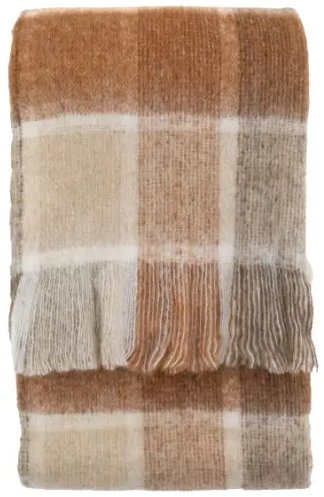 Check Mohair Throw Rust Check Mohair Throw Rust