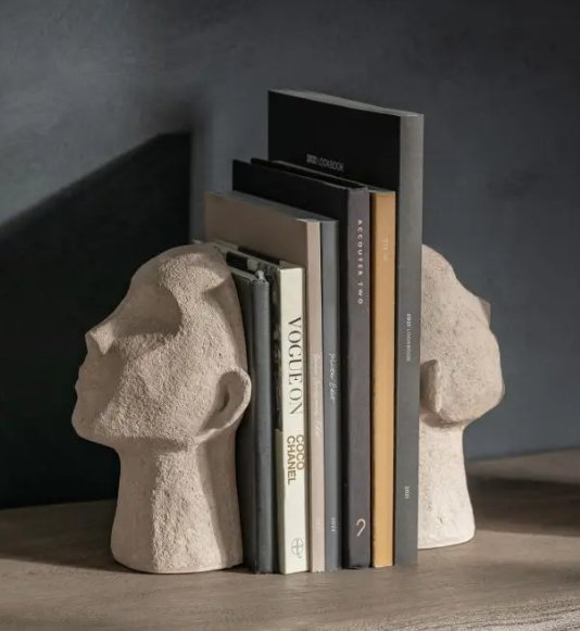 Headz Bookend Cream (Set of 2) Headz Bookend Cream (Set of 2)