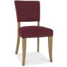 Portland Rustic Oak Crimson Velvet Upholstered Chair Portland Rustic Oak Crimson Velvet Upholstered Chair