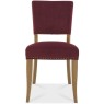 Portland Rustic Oak Crimson Velvet Upholstered Chair Portland Rustic Oak Crimson Velvet Upholstered Chair