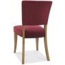 Portland Rustic Oak Crimson Velvet Upholstered Chair Portland Rustic Oak Crimson Velvet Upholstered Chair