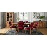 Portland Rustic Oak Crimson Velvet Upholstered Chair Portland Rustic Oak Crimson Velvet Upholstered Chair